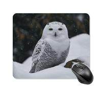 Snow Owl Square Mouse Pad Portable Computer Mousepad with Non-Slip Rubber Base 25 * 30cm Ultra-Thin Gaming Mouse Mat for Computer Laptop Office Desk Accessories