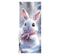 Snow Paint by Numbers for Adults Rabbit DIY Paint by Numbers Kits for Beginners, Oil Hand Painting Kits with Brushes and Acrylic Pigment on Color Canvas, Adult Crafts for Home Decor 16 X 35inch Y1410