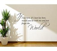 Snow Patrol Lyrics Chasing Cars Wall Art Sticker Music Vinyl Transfer Colour Brilliant Blue Size X-Large 120cm Wide x 57cm high
