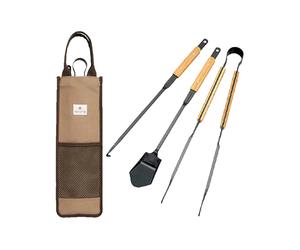 Snow Peak - Barbecue tool set - Fire Tool Set Pro. - Beige Beige one size