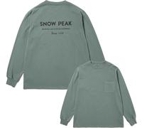 Snow Peak - Cotton T-shirt - Garment Dyed LS T-Shirt Dark Green for Men - Size L Green L