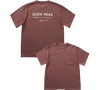 Snow Peak - Cotton T-shirt - Garment Dyed T-Shirt Burgundy for Men - Size S Burgundy S
