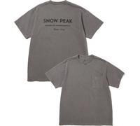 Snow Peak Mens Garment Dyed T-Shirt - Colour: Charcoal - Size: XL
