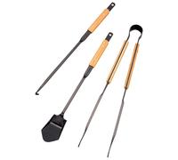 Snow Peak - Fire Tool Set Pro - Tool kit black/ wood