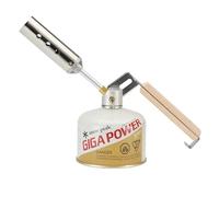 Snow Peak Folding Camping Cooking Torch, Compact Wooden Design, Iso-Butane Fuel Compatibility, Powerful Flame for Cooking Outdoors, Ideal for Takibi Fire & Grill