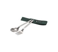 Snow Peak Fork and Spoon Set, SCT-002, Japanese Titanium, Ultralight, Compact for Camping, Backpacking, Daily Use, Made in Japan, Lifetime Product Guarantee, Silver, One Size