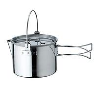 Snow Peak Kettle No. 1 with Lid (30.4 Oz), CS-068, Stainless Steel, Silver, Lifetime Product Guarantee, Foldable for Backpacking and Camping