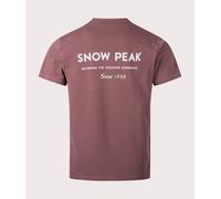 Snow Peak Mens Garment Dyed T-Shirt - Colour: Burgundy - Size: XL