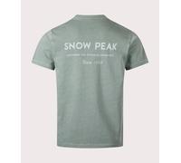 Snow Peak Mens Garment Dyed T-Shirt - Colour: Dark Green - Size: Medium