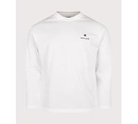 Snow Peak Mens Regular Fit New Standard Logo Long Sleeve T-Shirt - Colour: 002 Off White - Size: XL