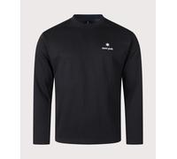 Snow Peak Mens Regular Fit New Standard Logo Long Sleeve T-Shirt - Colour: 019 Black - Size: XL