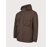 Snow Peak Mens Regular Fit Nylon Double Rip Jacket - Colour: 033 Dark Brown - Size: Medium
