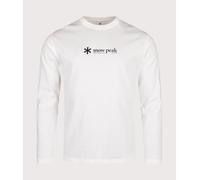 Snow Peak Mens Regular Fit Soft Cotton Logo Long Sleeve T-Shirt - Colour: 002 Off White - Size: XL