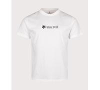 Snow Peak Mens Regular Fit Soft Cotton Logo T-Shirt - Colour: 002 Off White - Size: Medium