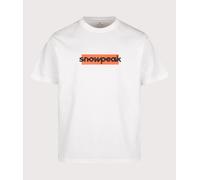 Snow Peak Mens Regular Fit SP Reflective Typography T-Shirt - Colour: 002 Off White - Size: XL