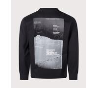 Snow Peak Mens Relaxed Fit Campscape Long Sleeve T-Shirt - Colour: 019 Black - Size: Medium
