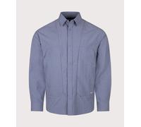 Snow Peak Mens Relaxed Fit KASURI Ripstop Shirt - Colour: 071 Light Blue - Size: Large
