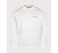 Snow Peak Mens Relaxed Fit Long Sleeve Logo T-Shirt - Colour: 002 Off White - Size: XL