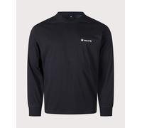 Snow Peak Mens Relaxed Fit Long Sleeve Logo T-Shirt - Colour: 019 Black - Size: Medium