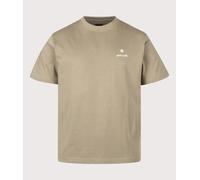 Snow Peak Mens Relaxed Fit New Standard Logo T-Shirt - Colour: 026 Dark Beige - Size: Small