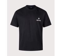 Snow Peak Mens Relaxed Fit Soft Cotton Logo T-Shirt - Colour: 019 Black - Size: Medium