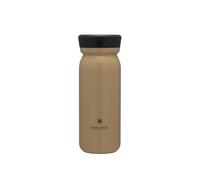Snow Peak Milk Bottle 500, Sand, Lightweight Vacuum Insulated Bottle for Home, Camping & Outdoors