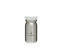 Snow Peak Milk Stainless Steel Vacuum Bottle, 350ml, Silver, Vacuum-Insulated Double Drink Bottle with Screw lid for Every Day use