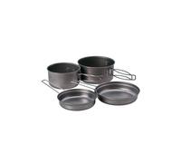 Snow Peak Multi Compact Cook Set, Japanese Titanium, Ultralight and Compact for Camping and Backpacking, Made in Japan, Lifetime Product Guarantee, Silver,15x7.5cm | 12.5x7cm | 15x3cm | 13x3cm