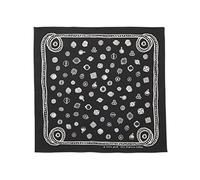 Snow Peak OG Cotton SP Dot Bandana, Black, Japanese Organic Cotton hand-printed neckercheif