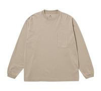 Snow Peak OG Mercerized Long Sleeve T-Shirt - Medium - Greige