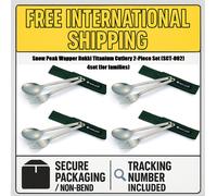 Snow Peak SCT-002 Wapper Bukki Titanium Cutlery Set x4 Spork Spoon Fork Japan