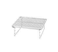 Snow Peak Stainless Steel Fireplace Grill Bridge, Small, to fit Snow Peak Small Pack & Carry Fireplace, stainless steel foldable for camping outdoor cooking