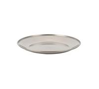 SNOW PEAK Stainless Steel Tableware Plate L, Silver, Lightweight Durable Plate for Home, Camping & Outdoors