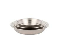 Snow Peak Stainless Steel Tableware Set, Lightweight durable 4-piece dining set for home, camping & outdoors