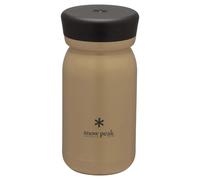 Snow Peak Milk Stainless Steel Vacuum Bottle, 350ml, Sand, Vacuum-Insulated Double Drink Bottle with Screw lid for Every Day use