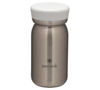 Snow Peak Milk Stainless Steel Vacuum Bottle, 350ml, Silver, Vacuum-Insulated Double Drink Bottle with Screw lid for Every Day use