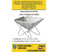 Snow Peak Takibi Fire Pit M ST-033R Japan Outdoor BBQ Grill Stainless Steel New