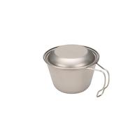 Snow Peak Titanium Backpackers Deep Cup with Lid, Silver, 360ml, Ultralight Japanese Made Stackable Cup for Eating, Drinking, Cooking and Measuring for Camping & Outdoors