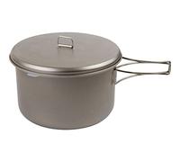 Snow Peak Titanium Cook & Save, Grey, 2L Lightweight cooking pot for camping & outdoors