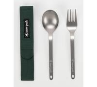 Snow Peak Fork and Spoon Set, SCT-002, Japanese Titanium, Ultralight, Compact for Camping, Backpacking, Daily Use, Made in Japan, Lifetime Product Guarantee, Silver, One Size