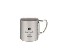 Snow Peak Titanium Double Wall 220 Cup, Grey, Ultralight Japanese Titanium Mug for Camping & Outdoors