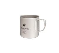 Snow Peak Titanium Double Wall Mug, 600ml, Grey, Ultralight Japanese Titanium Insulated Camping Mug, Backpacking Outdoors