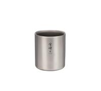 Snow Peak Titanium Double Wall Stacking Mug H200, Grey, Lightweight Insulated Mug for Home, Camping & Outdoors