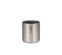 Snow Peak Titanium Double Wall Stacking Mug H300, Grey, Lightweight Insulated Mug for Home, Camping & Outdoors