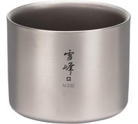 Snow Peak Titanium Double Wall Stacking Mug M300, Grey, Lightweight Insulated
