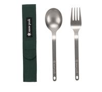 Snow Peak Titanium cutlery set silver grey