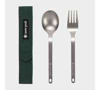 Snow Peak Titanium cutlery set silver grey