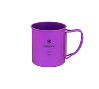 Snow Peak Titanium Single Wall 450 Cup, Purple, Lightweight, Compact & Durabl...