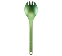 Snow Peak Titanium Spork - Lightweight Titanium Cutlery for Camping & Hiking - Compact & Portable Utensil for Easy Packing - Durable Camping Cookware Accessories, Green