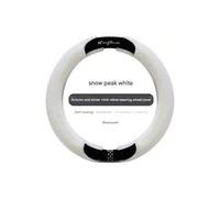 (Snow Peak White [Round], 38cm) Winter car steering wheel cover plush warm non-slip short mink velvet high-end new handlebar cover